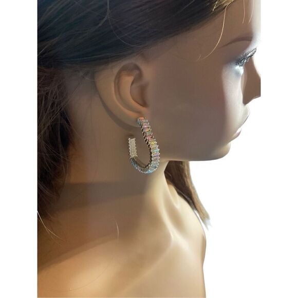 Iridescent Heart Earrings - Picture 10 of 10